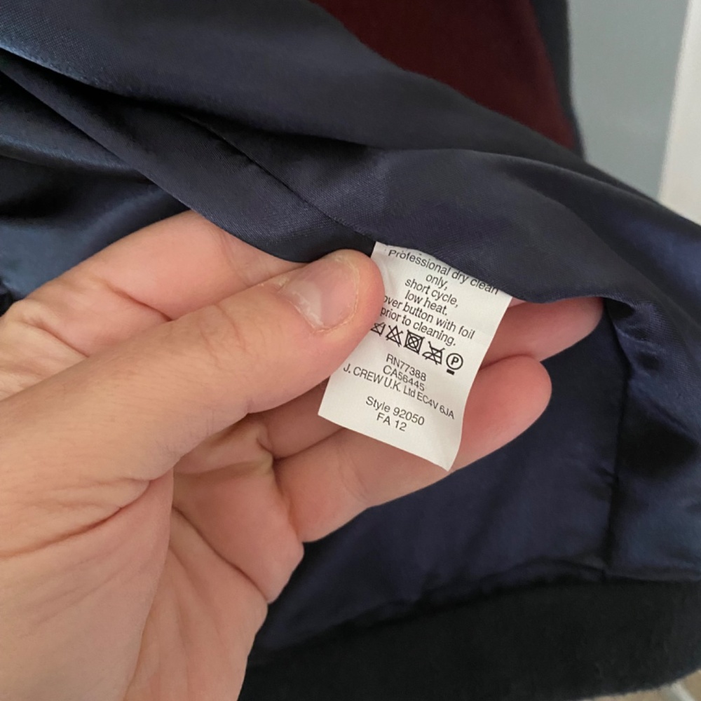 J. CREW Nello Gori Women's 6 Wine 100% Wool Double Breasted Peacoat Classic - Picture 5 of 10